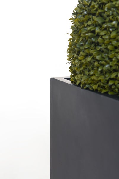 VIVANNO Pflanzkübel BLOCK 45x45x45 cm Fiberglas Anthrazit matt