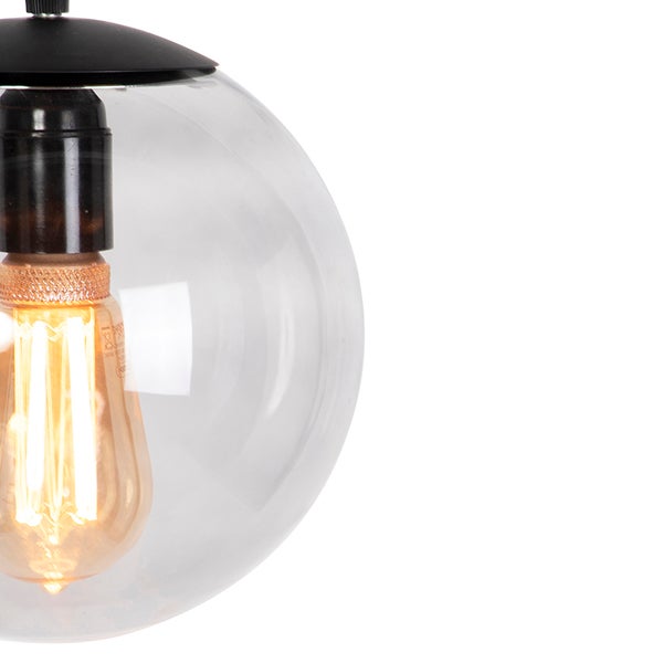 Glaskugelleuchte mit Leuchtmittel