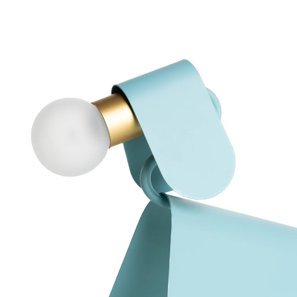 Lucande Tischlampe Idalina (Design, Modern) in Blau aus Metall (1 flammig G4 ) - Designer Tischleuchte Schreibtischlampe Nachttischlampe Wohnzimmerleuchte