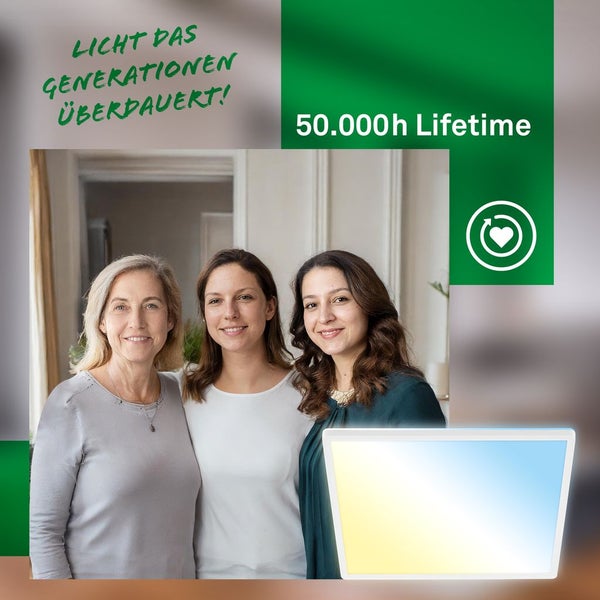 LED Panel LED Deckenleuchte Deckenlampe EEK A Dimmbar Fernbedienung CCT