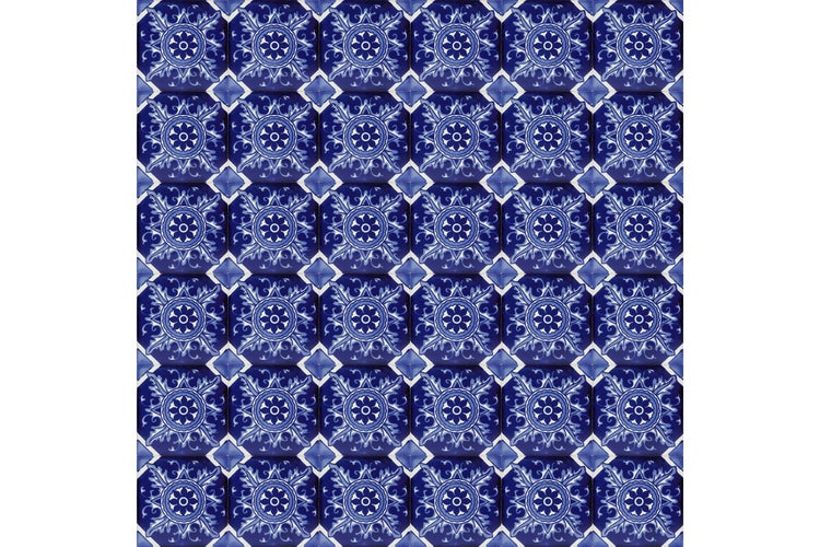 Fliesenmuster mit floralem Design