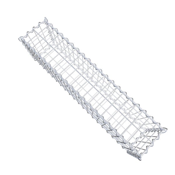 Gabione 100 cm x 30 cm x 20 cm (L x H x T), Maschenweite 5 cm x 10 cm, Spirale