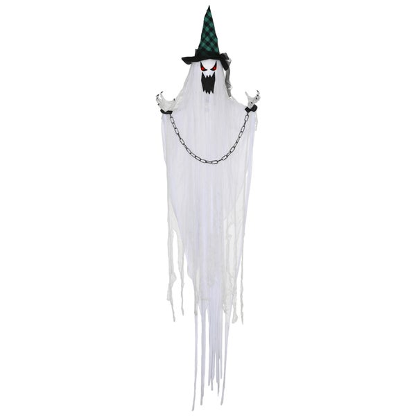 Dekorativer Halloween Geist mit Hexenhut und Ketten