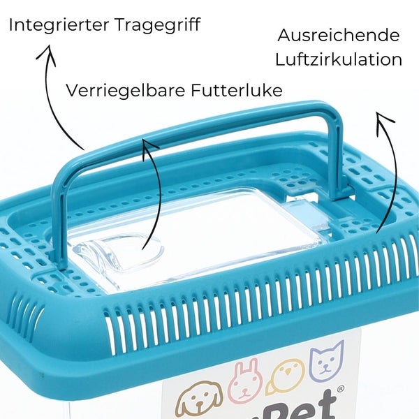 Faunabox Transport Quarantäne Box Tierbeobachtung Urzeitkrebse Triops Heimchen Fauna Box Insektenbox Amphibien Faunarium Gr. L