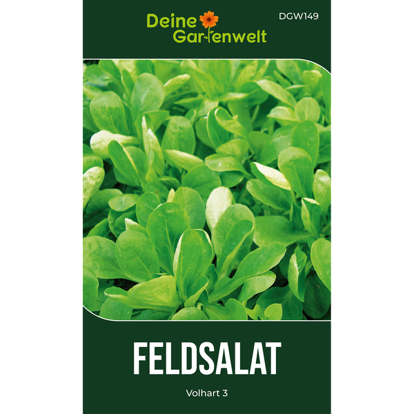 Saatgut Feldsalat Volhart 3, Deine Gartenwelt Logo.