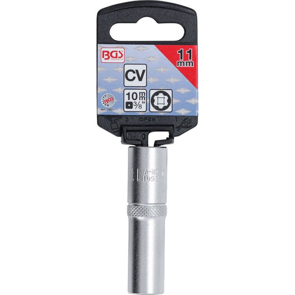 BGS Steckschlüssel-Einsatz Super Lock tief Antrieb Innenvierkant 10 mm (3/8) SW 11 mm - 2601