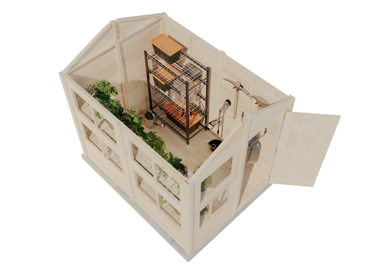 Storehaus Gerätehaus Greta Gerätehaus aus Holz, Geräteschrank mit 12 mm Wandstärke Gartenhaus, Naturbelassen 2,1x2,5m