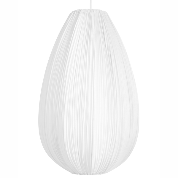 Hängelampe mit plissiertem Schirm