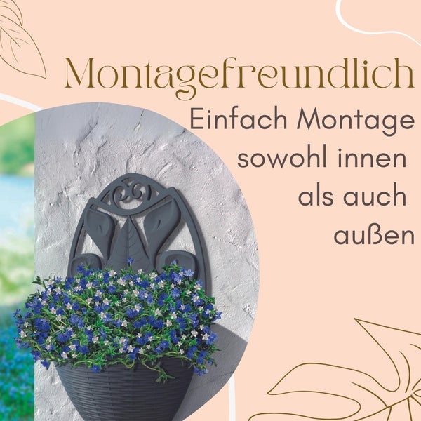 Wandblumenkasten zur einfachen Montage für den Innen- und Außenbereich