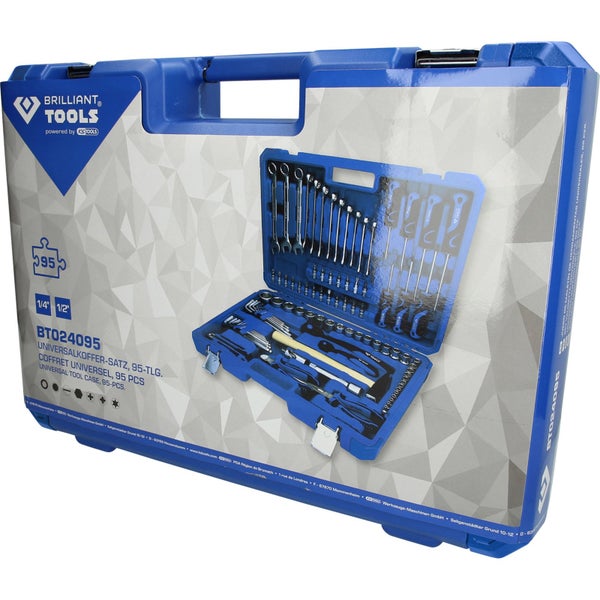 BRILLIANT TOOLS 1/4 + 1/2 Universal-Werkzeug-Satz 95tlg. - BT024095