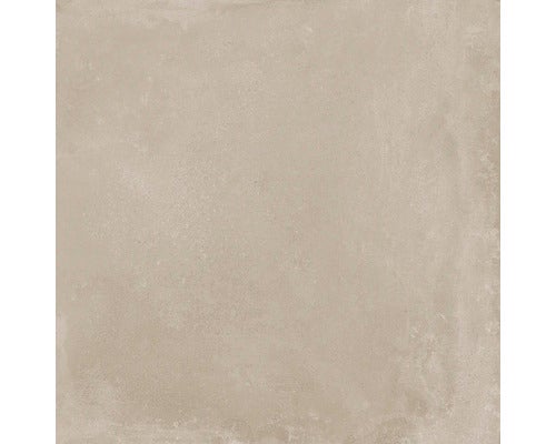 Helle Küche mit Edelstahlspüle, Regalen und Fliesen