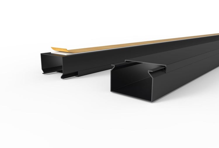CILSON WDK4025SS Art.-Nr. 6700270.1.10 Kabelkanal Selbstklebend 40x25mm 10m, Schwarz - 10 Stück 1 m / 1000 mm, Vielseitig Einsetzbar, Extra Volumen für Kabel