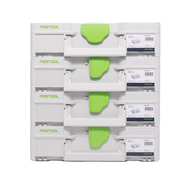 Festool Systainer Set 4x SYS3 M 112 ( 4x 204840 ) 7,7 Liter 396x296x112mm Werkzeugkoffer koppelbar
