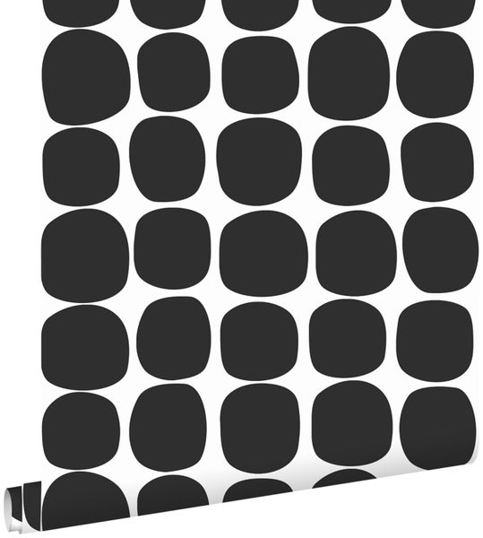 ESTAhome Tapete grafisches Motiv Schwarz-Weiß - 53 cm x 10.05 m - 139090