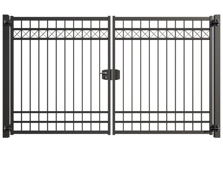 Doppelflügeltor aus Metall für den Außenbereich