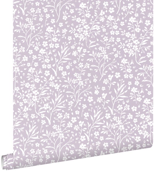 ESTAhome Tapete Blumen Violett - 50 x 900 cm - 139883