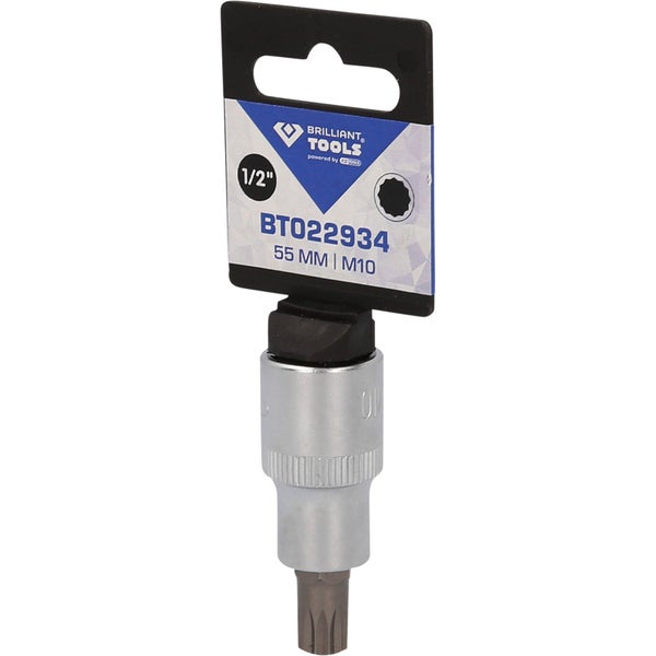Brilliant Tools Steckschlüssel Einsatz mit M10 Vielzahnprofil und 1/2-Zoll Antrieb