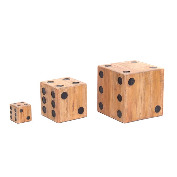 Hocker WÜRFEL Game 25 Massivholz, 25cm naturfarben