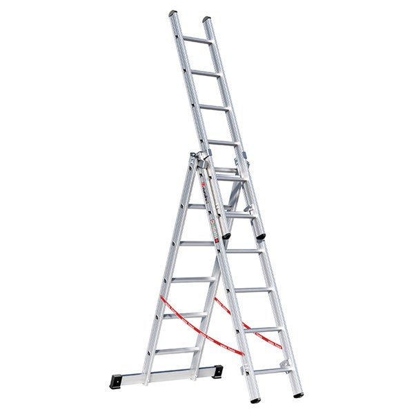 Mehrzweckleiter im A-Bock-Modus mit ausgefahrener Verlängerung
