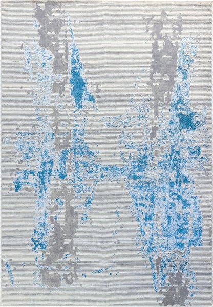 Abstrakt Moderner Teppich Elfenbein/Blau/Grau 160x220 cm EYRA