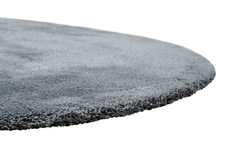 Teppich Rund Grau Blau Hochflor Pisa Homie Living 200 cm rund