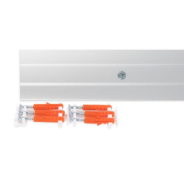 FLOORDIREKT Übergangsprofil - Übergang zwischen Bodenbelägen - Breite: 38 mm - Silber - Vorgebohrt - 100 cm