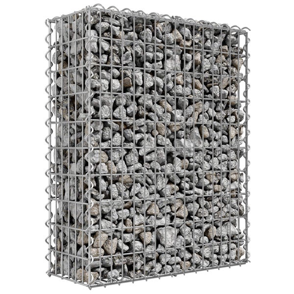 Gabione tectake  Drahtstärke 4 mm rechteckig grau