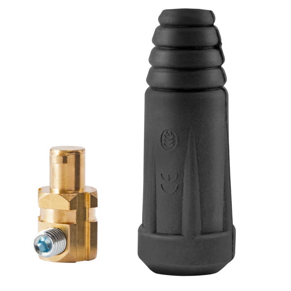 STAHLWERK Schweißkabelstecker 2er Set mit 13 mm Dorn Messing bis 300 A