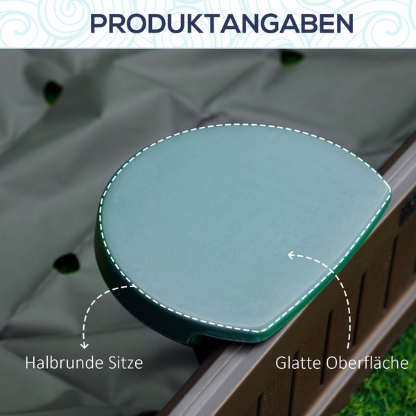 Halbrunde Sitzfläche mit glatter Oberfläche