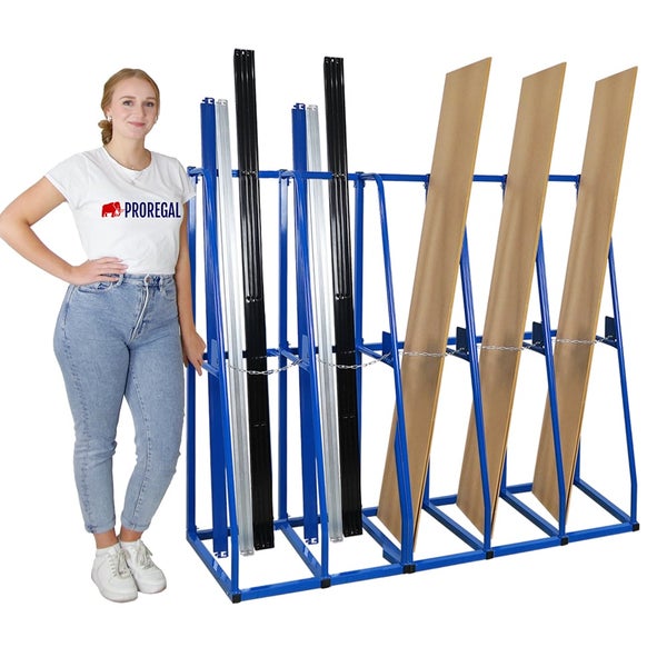PROREGAL Vertikalregal RHINO Komplettregal HxBxT 150x168x60cm Blau
