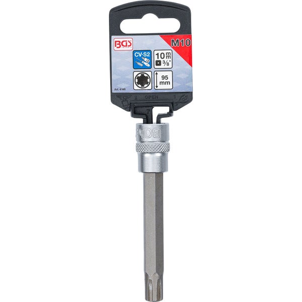 BGS Bit-Einsatz Länge 100 mm Antrieb Innenvierkant 10 mm (3/8) Keil-Profil (für RIBE) M10 - 4145