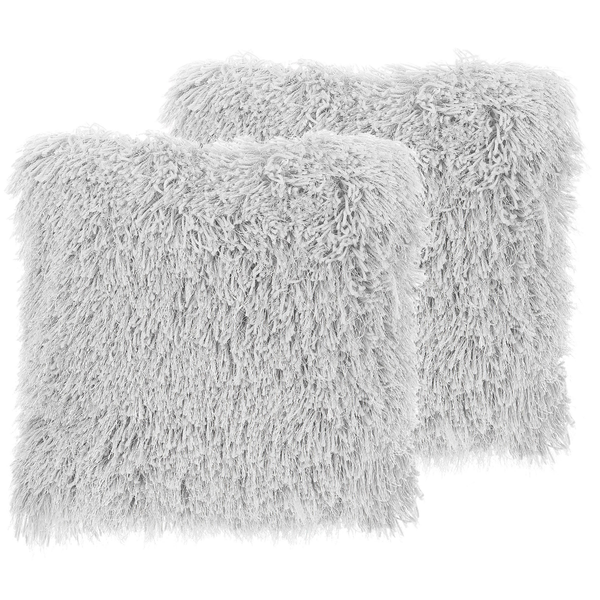 Dekokissen 2er Set CIDE 45 x 45 cm Hellgrau Ohne Muster