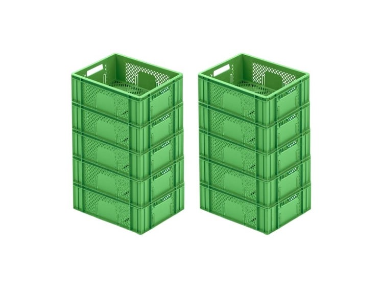 PROREGAL Eurobehälter Obst- und Gemüsekasten HxBxT 14,2 x 30 x 40 cm 13 Liter Grün Obst-Gemüsekiste Obstkorb Transportbox