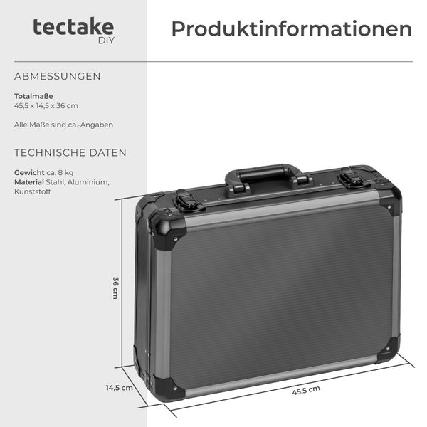 Werkzeugkoffer tectake  500-teilig mit Klappgriff