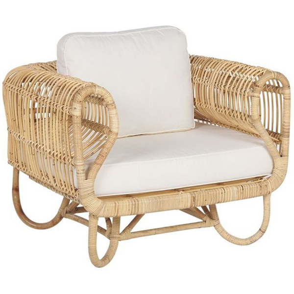 Gartensessel DOLCEDO Rattan Naturfarben