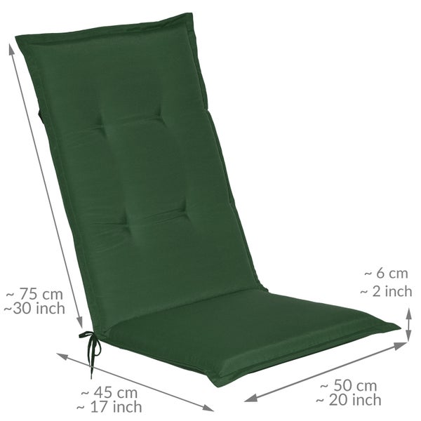 Beautissu Loft HL Hochlehner 120x50x6cm Dunkelgrün (4tlg)