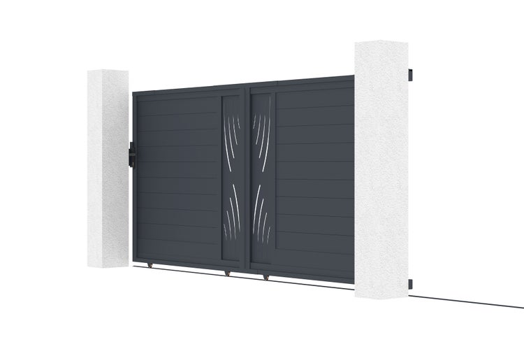 Schiebetor aus Aluminium 4m VELETA 400C180 Grau