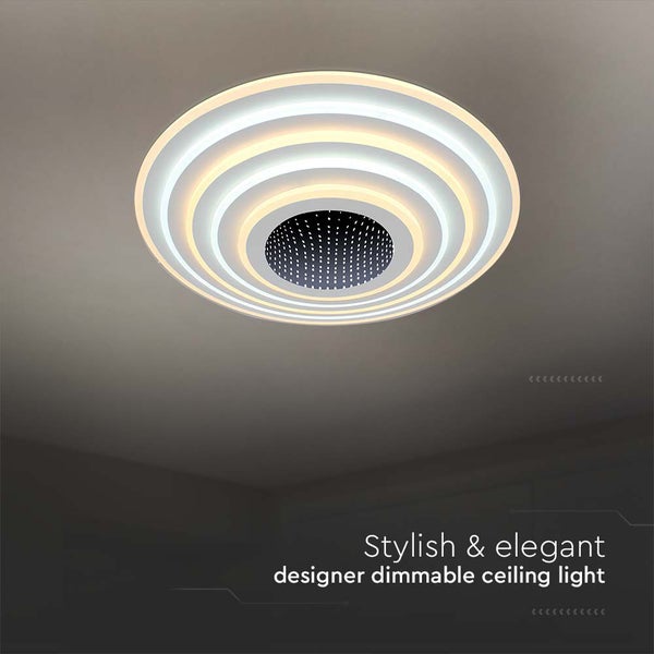 V-TAC VT-7961 - Designer-Deckenleuchten - IP20 - Weißes Gehäuse - 125 Watt - 13100 Lumen - 3IN1