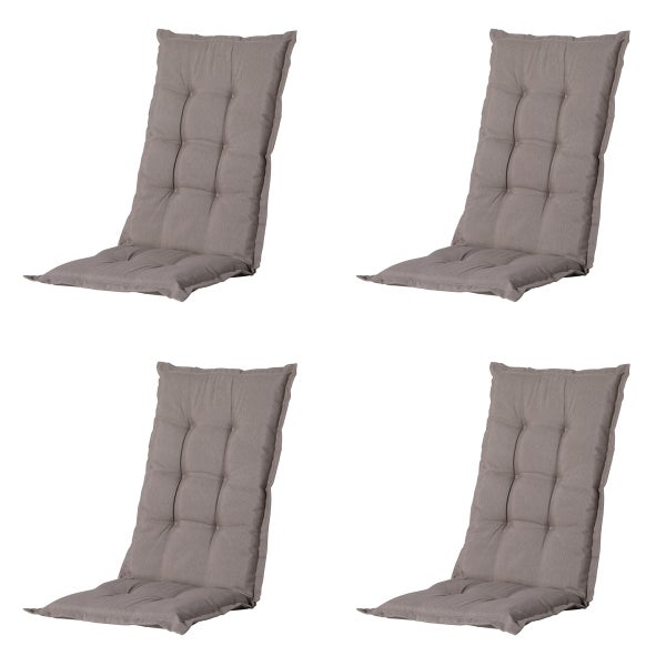 Hochlehnerauflage Panama taupe - Ca. 123x50 cm - 4er-Set