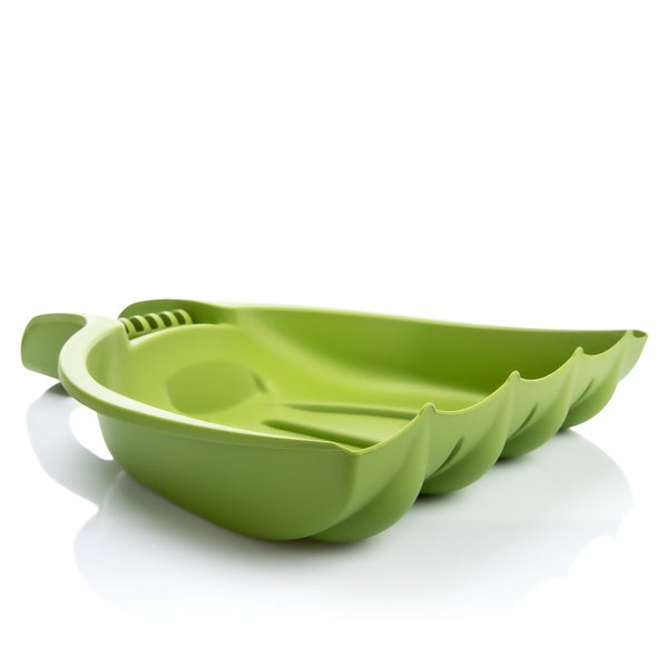 Grüner Kunststoffschlitten für Kinder