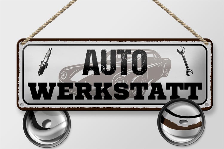 Blechschild Spruch 27x10cm Auto Werkstatt Werkzeug Dekoration
