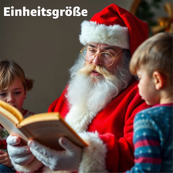 Weihnachtsmann liest Kindern eine Geschichte vor