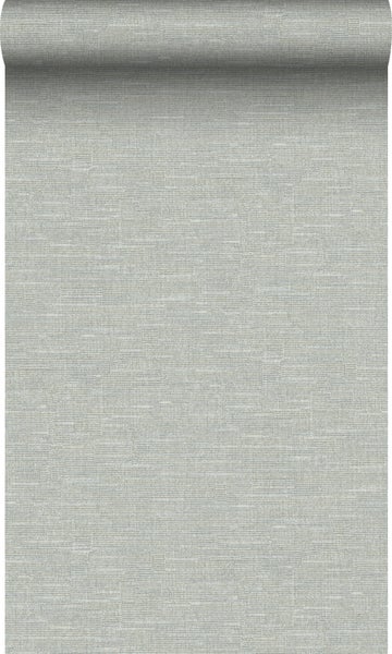 Origin Wallcoverings Tapete Leinen-Optik Blaugrau - 53 cm x 10.05 m - 347639
