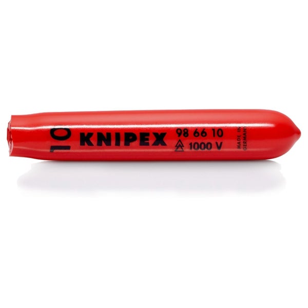 Knipex Isoliertülle, 1000 Volt isoliert, Modell 98 66 10, Durchmesser 10 Millimeter.