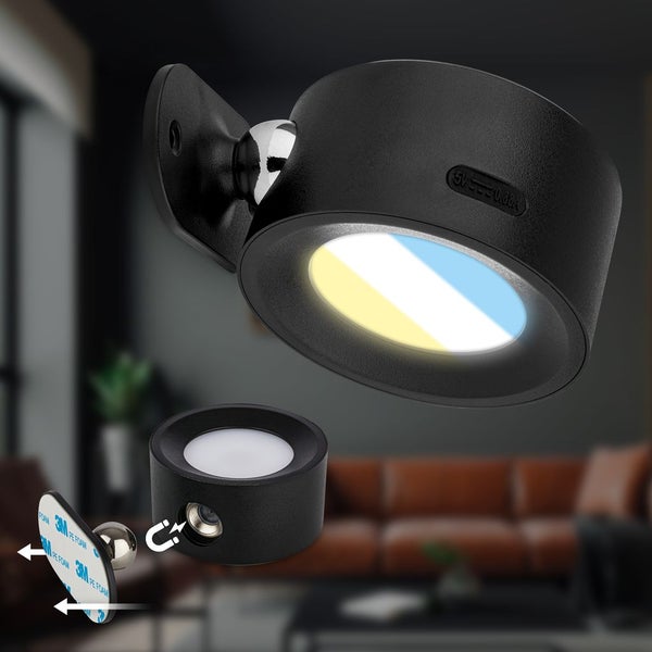 LED Wandleuchte Wandlampe ohne Stromanschluss Akku Dimmbar Touch ohne Bohren