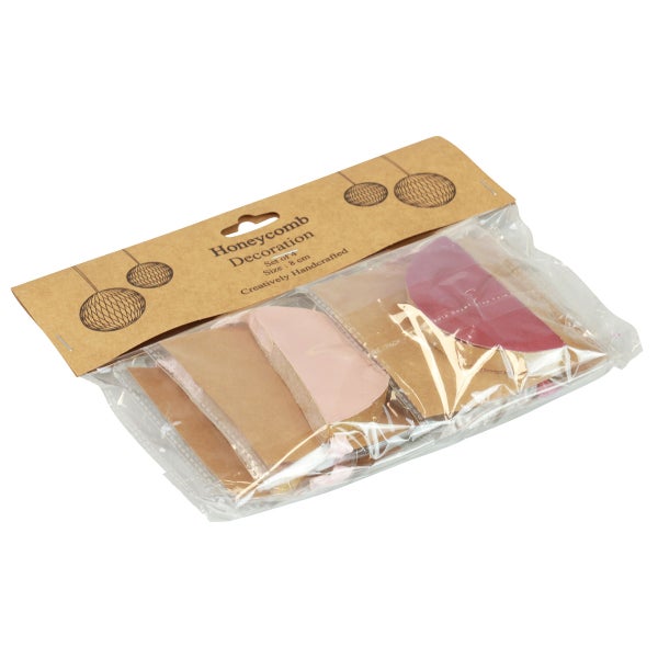 Honigwaben Dekoration Set mit 4 Stück, Größe: 8 cm