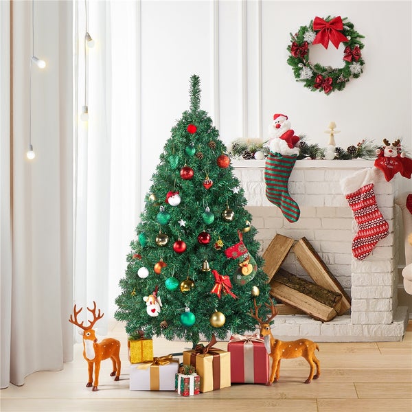 Yaheetech 127,5 cm Künstlicher Weihnachtsbaum mit Faltsystem , Grün