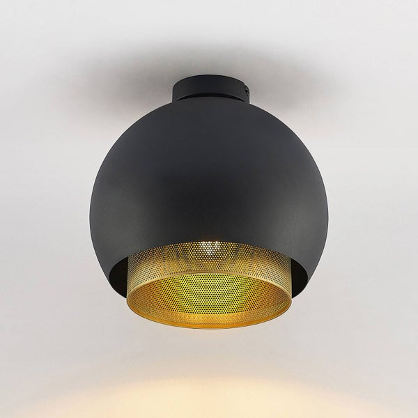 Lucande Deckenlampe Sivaniel (Modern) in Schwarz aus Metall (1 flammig, E27) - Design Deckenleuchte Lampe Wohnzimmerleuchte