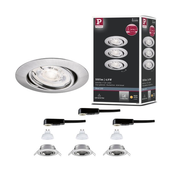 Weißes, flaches und rechteckiges LED-Panel als Deckenleuchte.
