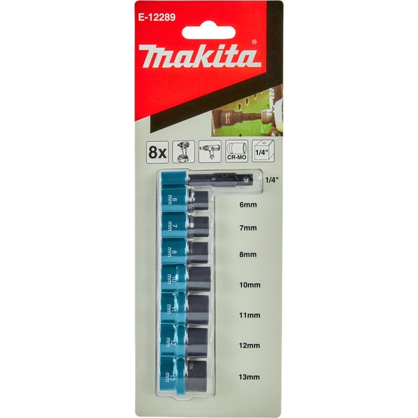 Makita E-12289 Stecknuss-Set 1/44KT 8tlg.